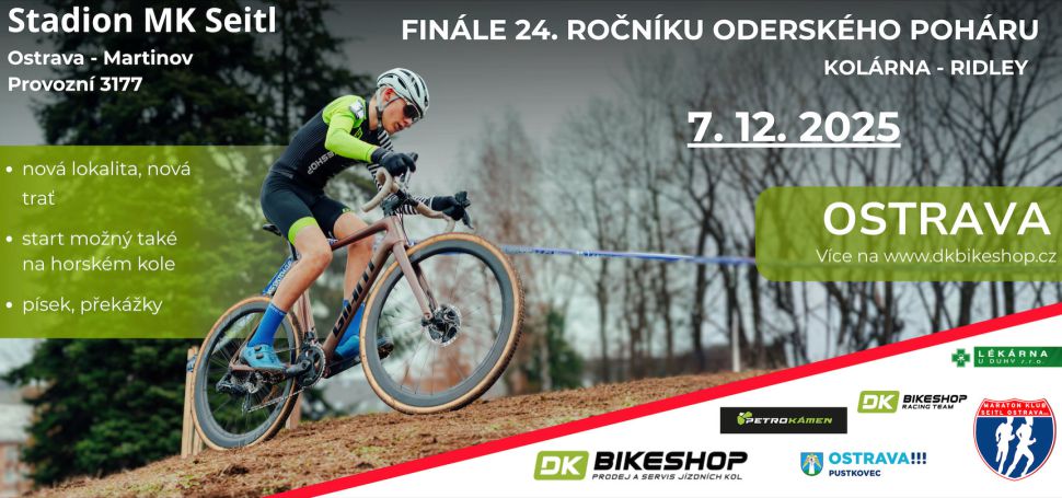 Pozvánka na cyklokros do Ostravy: MČR Masters a finále Oderského poháru